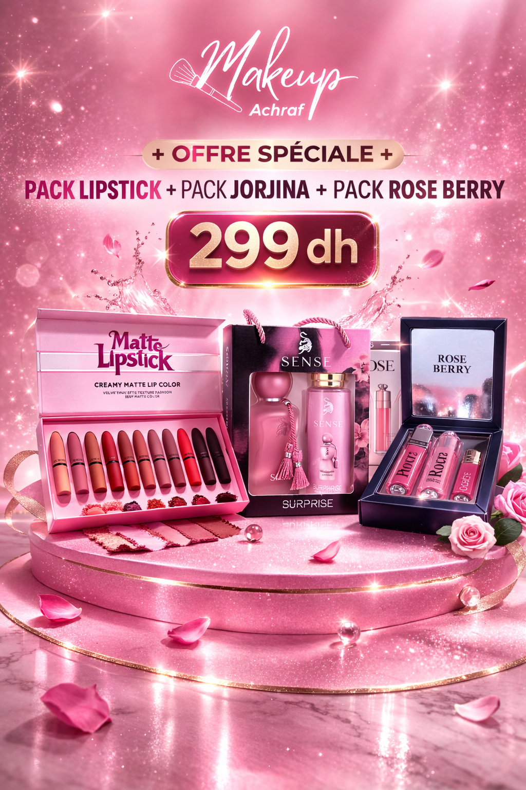 Pack Lipstick +Pack jorjina + Pack Rose Berry