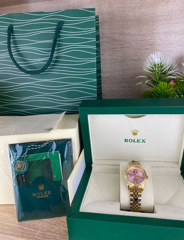 ROLEX FEMMES GOLD TABLEAU ROSE 2025 COFFRET